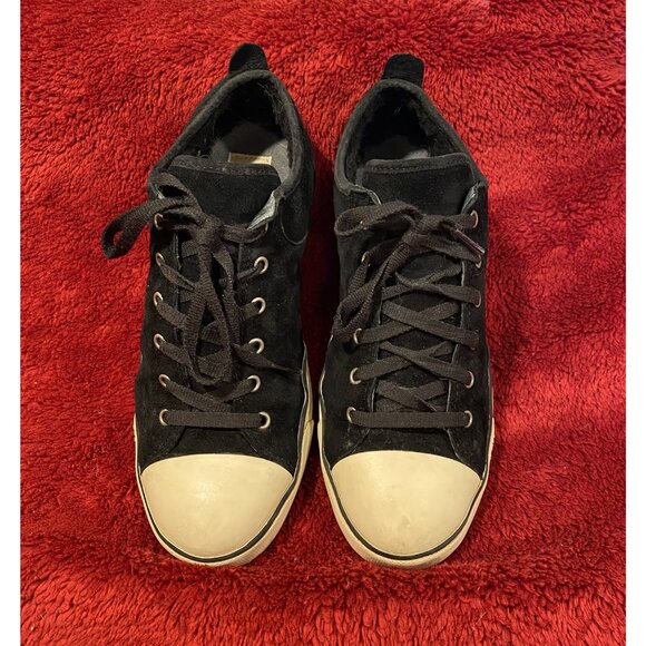 UGG Sneaker - Black Suede and Cream - Women's Size 10 - Picture 9 of 9